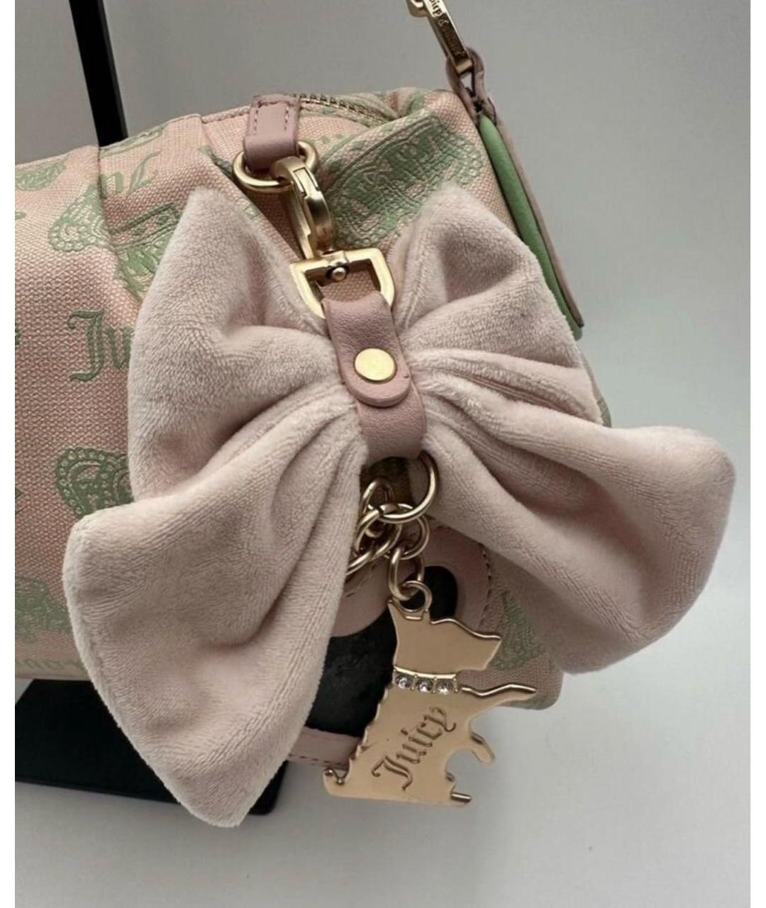 JUICY COUTURE Бежевая тканевая сумка через плечо, фото 2
