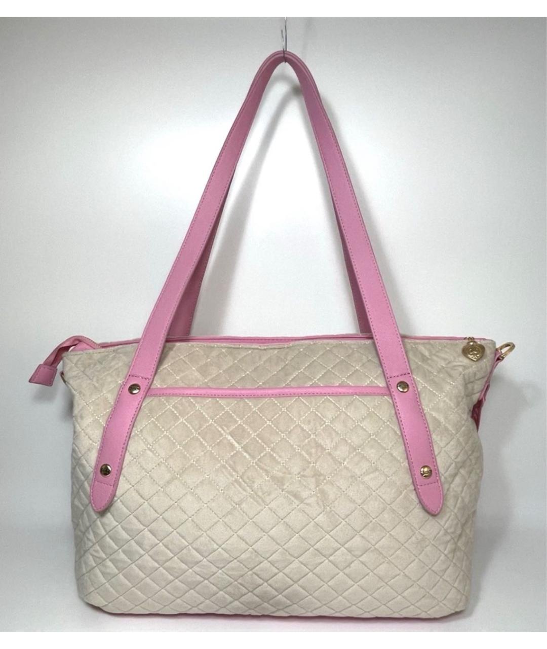 JUICY COUTURE Бежевая бархатная сумка тоут, фото 3
