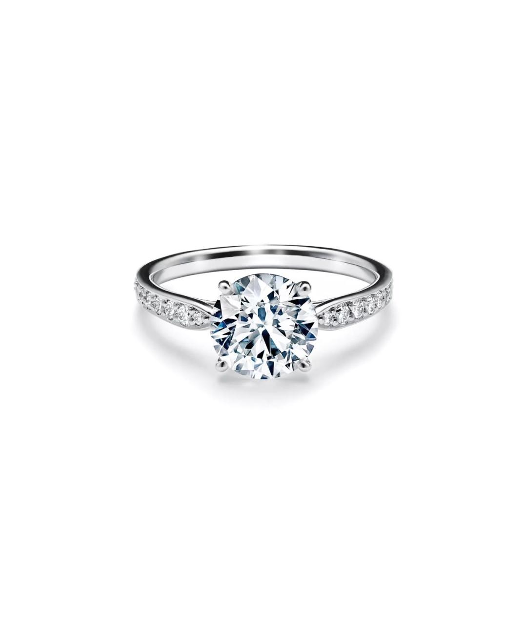 TIFFANY&CO Белое платиновое кольцо, фото 8
