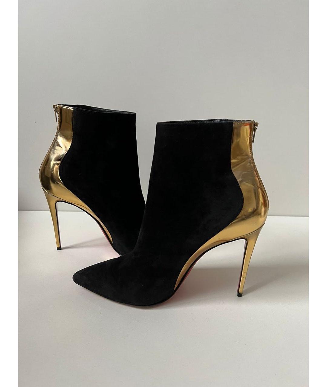 CHRISTIAN LOUBOUTIN Черные замшевые ботильоны, фото 5