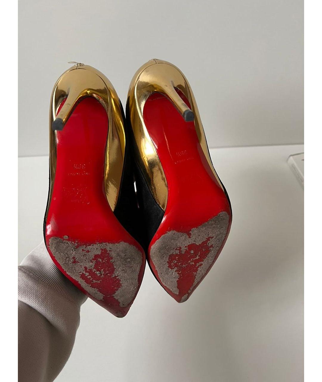 CHRISTIAN LOUBOUTIN Черные замшевые ботильоны, фото 6