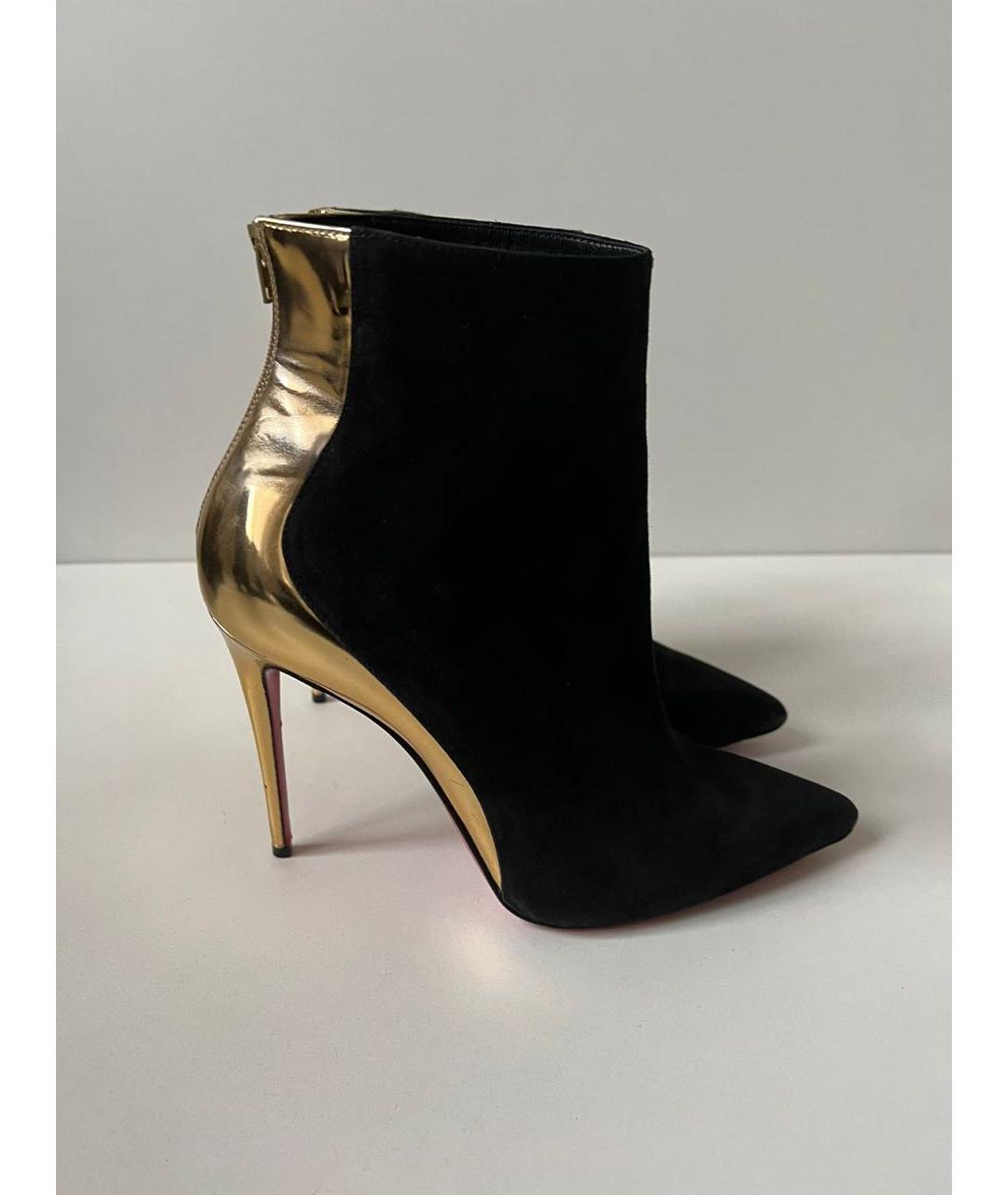 CHRISTIAN LOUBOUTIN Черные замшевые ботильоны, фото 9