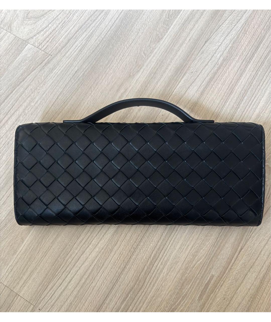 BOTTEGA VENETA Черная кожаная сумка с короткими ручками, фото 2