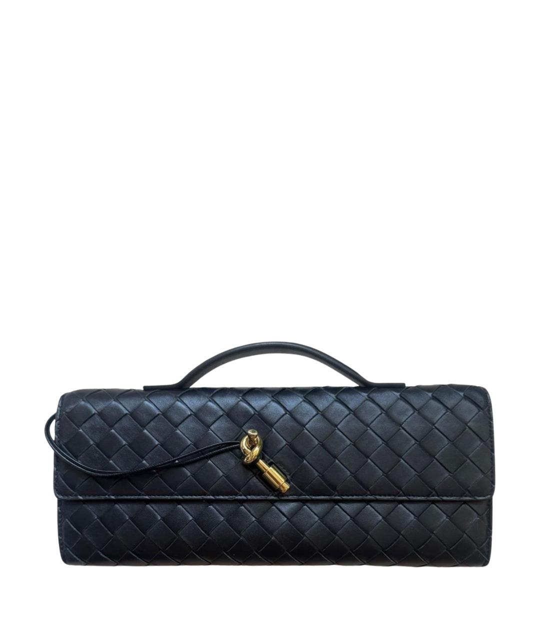 BOTTEGA VENETA Черная кожаная сумка с короткими ручками, фото 1