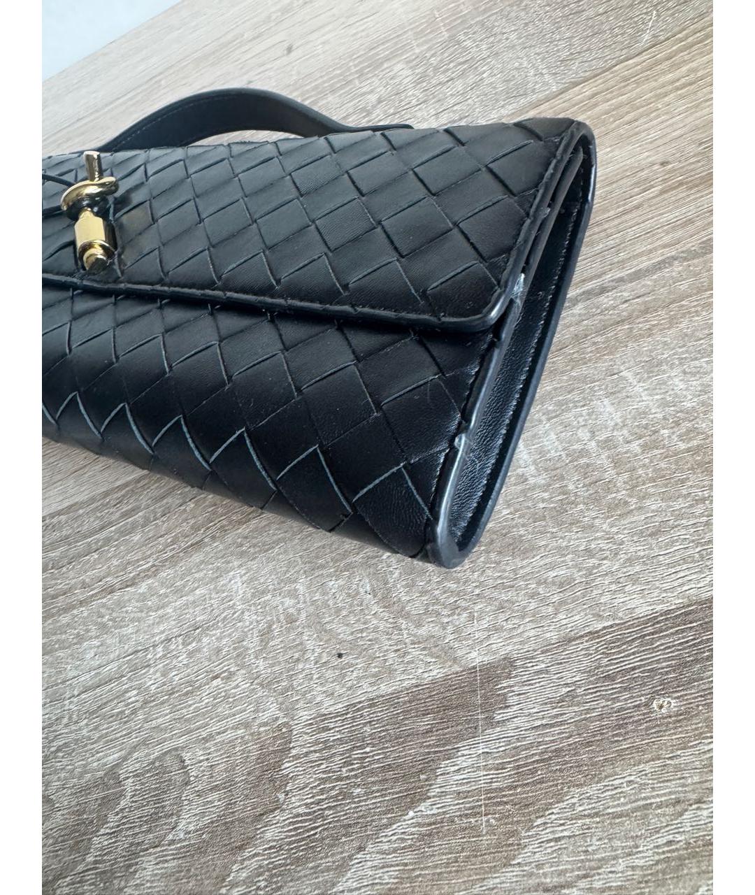 BOTTEGA VENETA Черная кожаная сумка с короткими ручками, фото 4