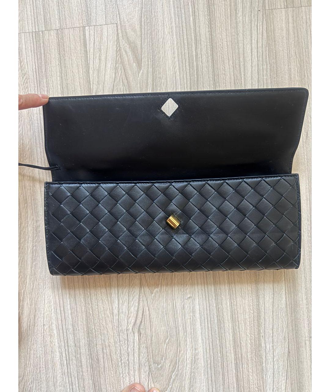 BOTTEGA VENETA Черная кожаная сумка с короткими ручками, фото 7