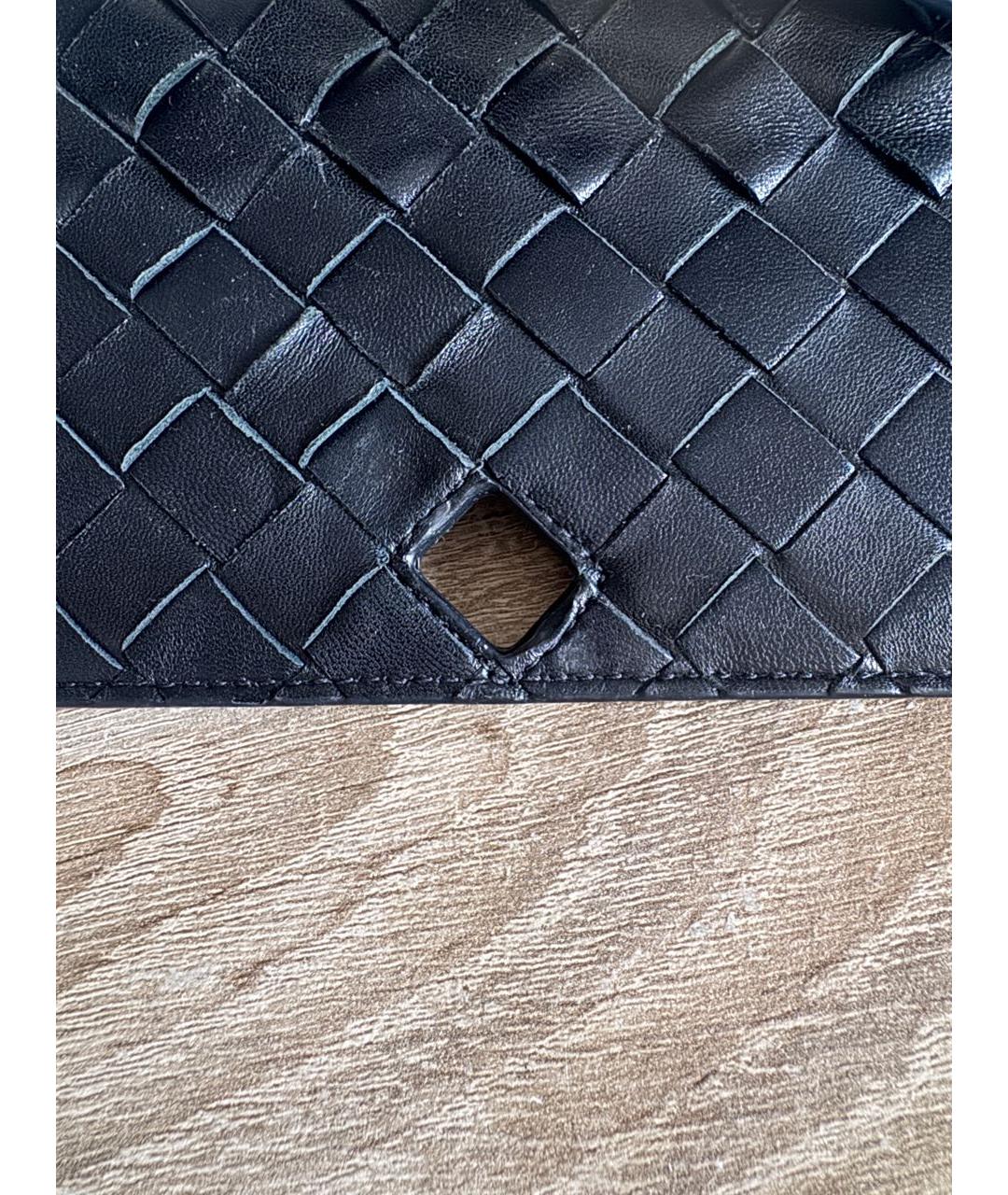 BOTTEGA VENETA Черная кожаная сумка с короткими ручками, фото 8