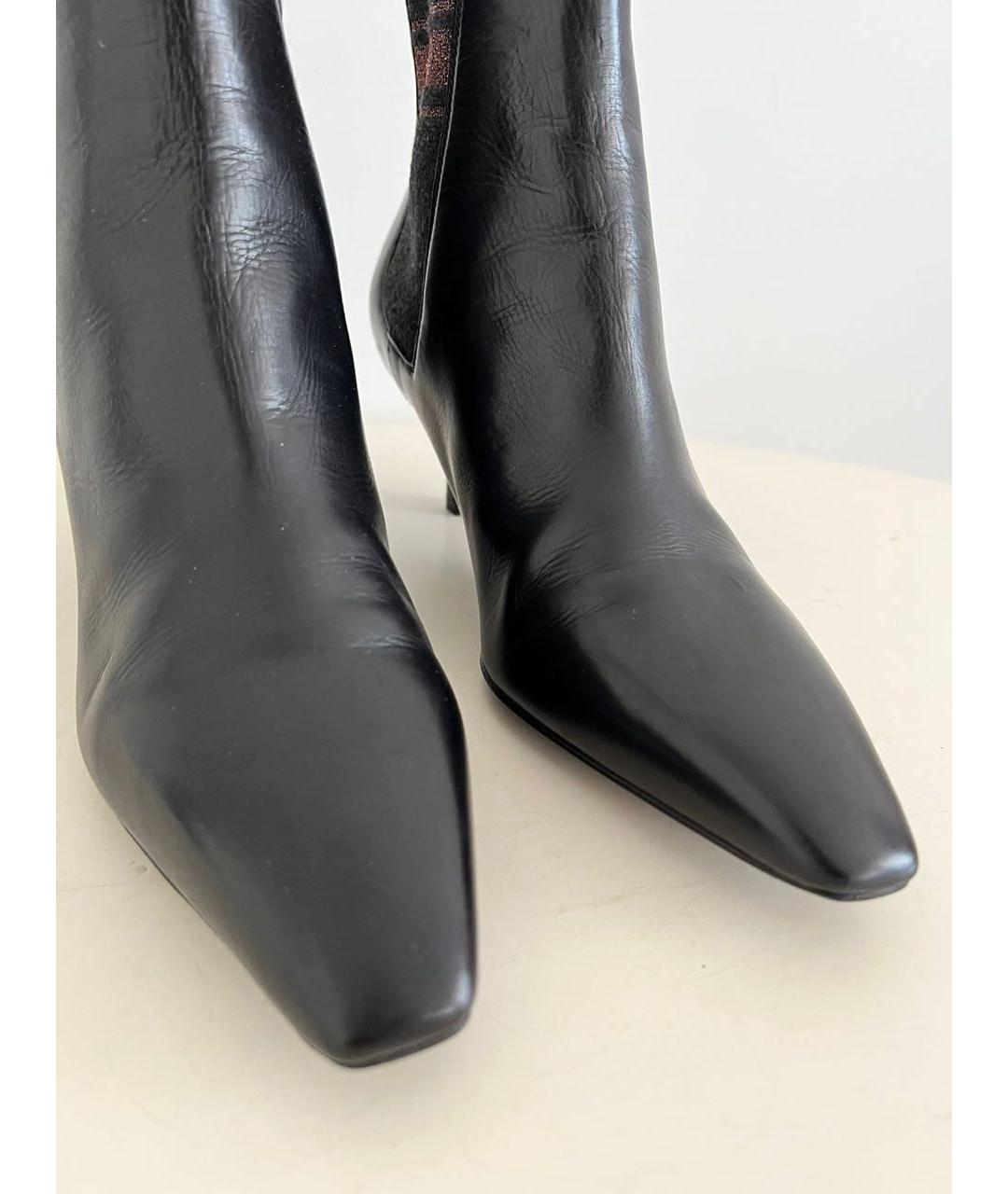 BRUNELLO CUCINELLI Черные кожаные ботильоны, фото 2
