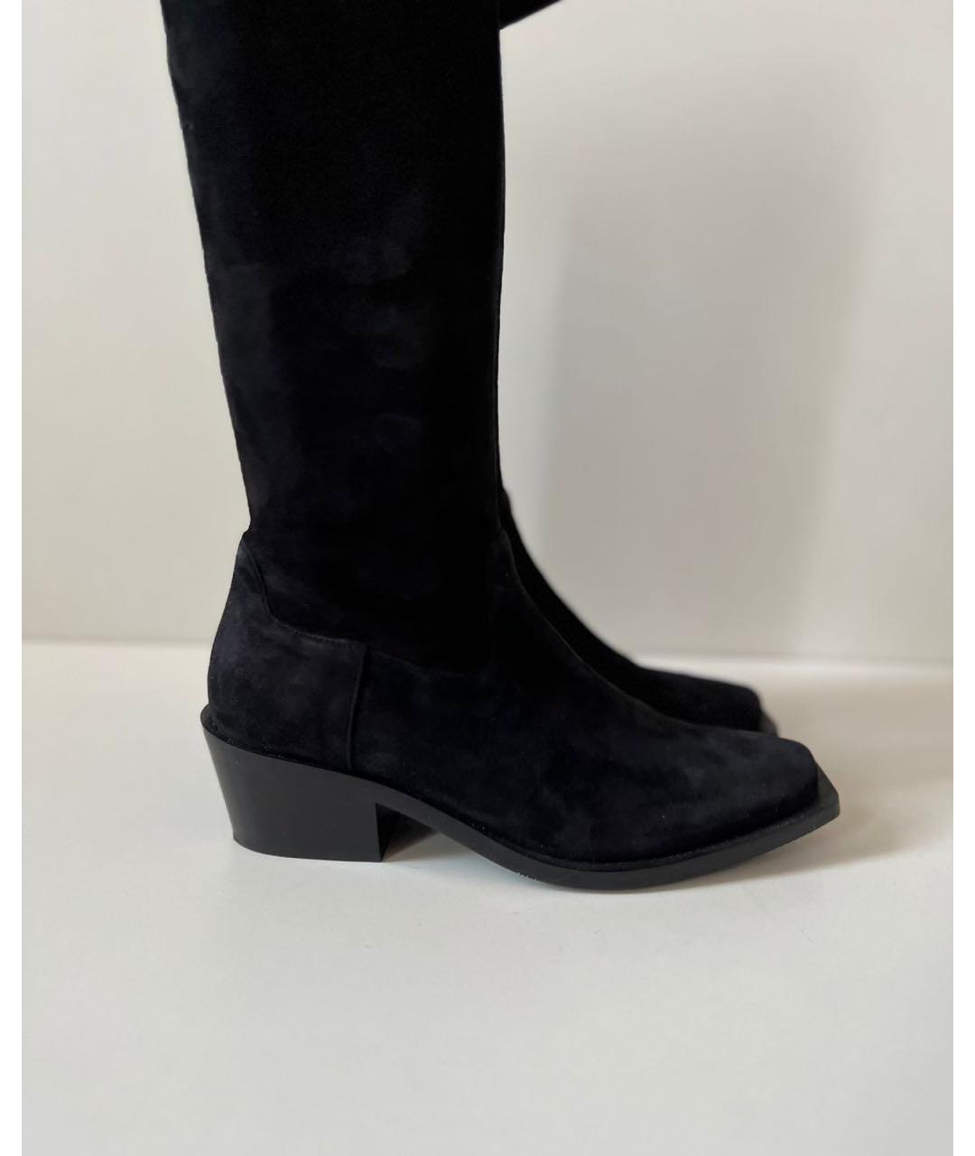 STUART WEITZMAN Черные замшевые сапоги, фото 3