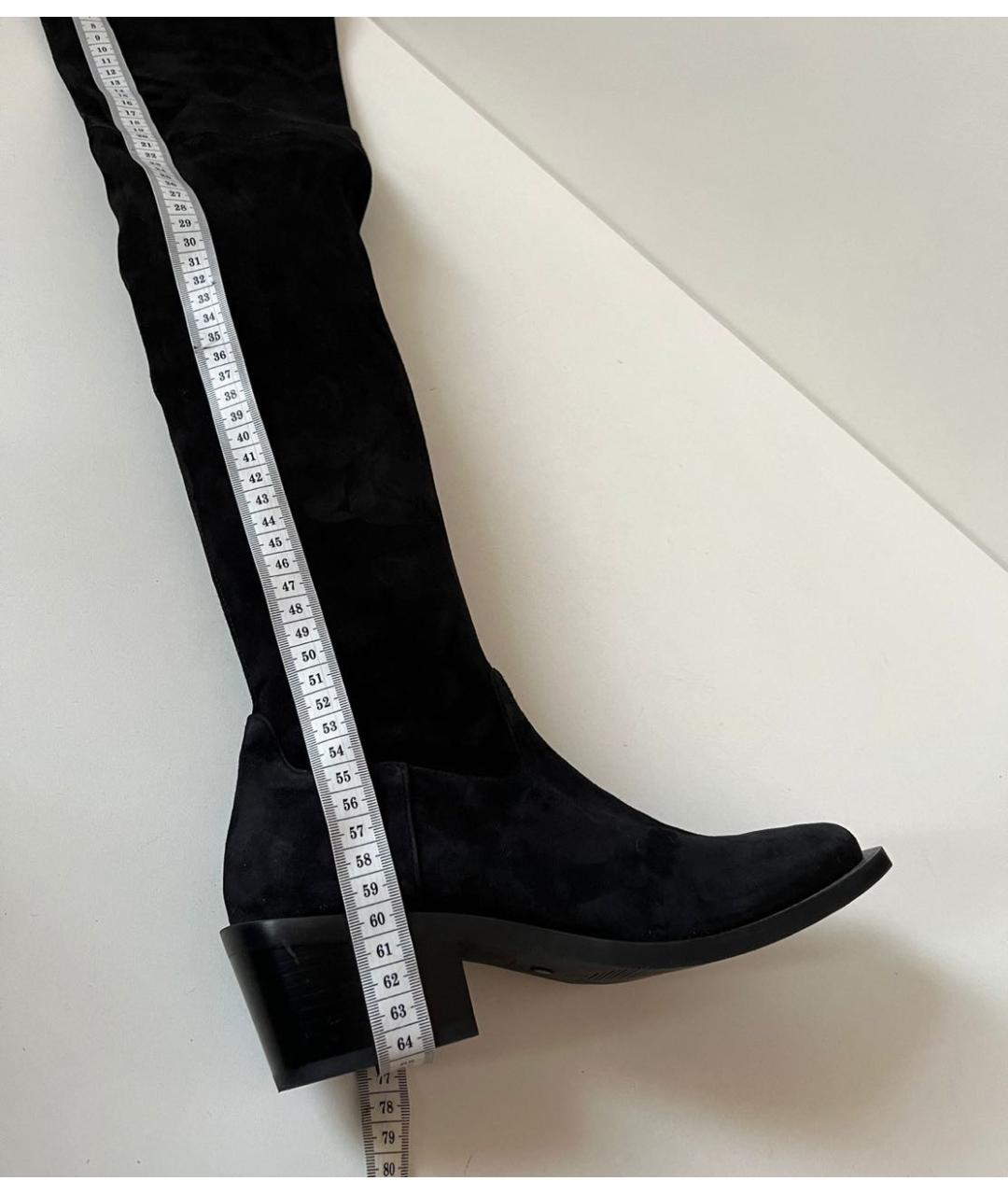 STUART WEITZMAN Черные замшевые сапоги, фото 7