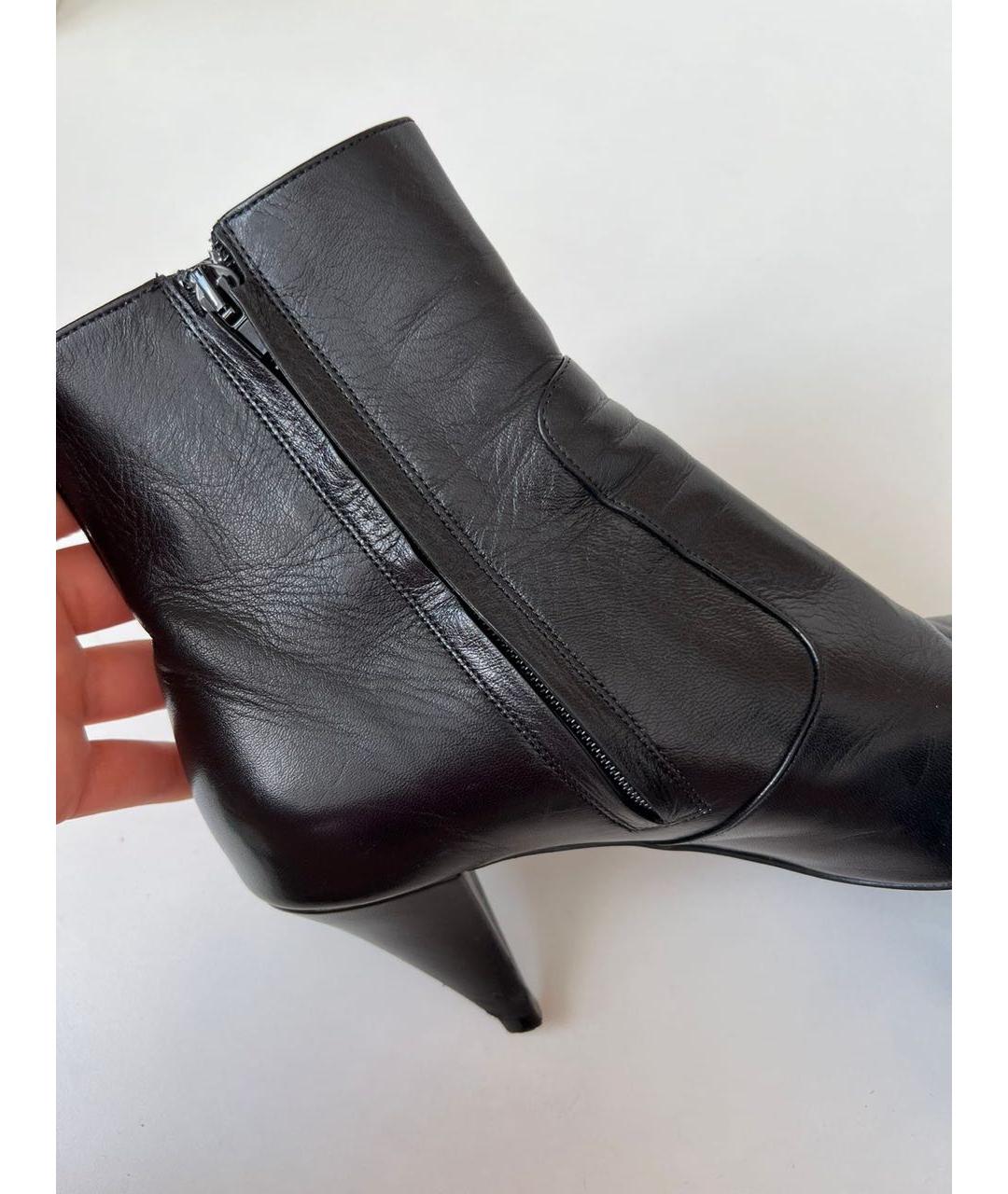 CELINE Черные кожаные ботильоны, фото 8