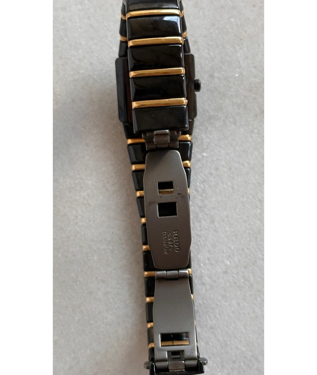 RADO Черные часы из желтого золота, фото 4
