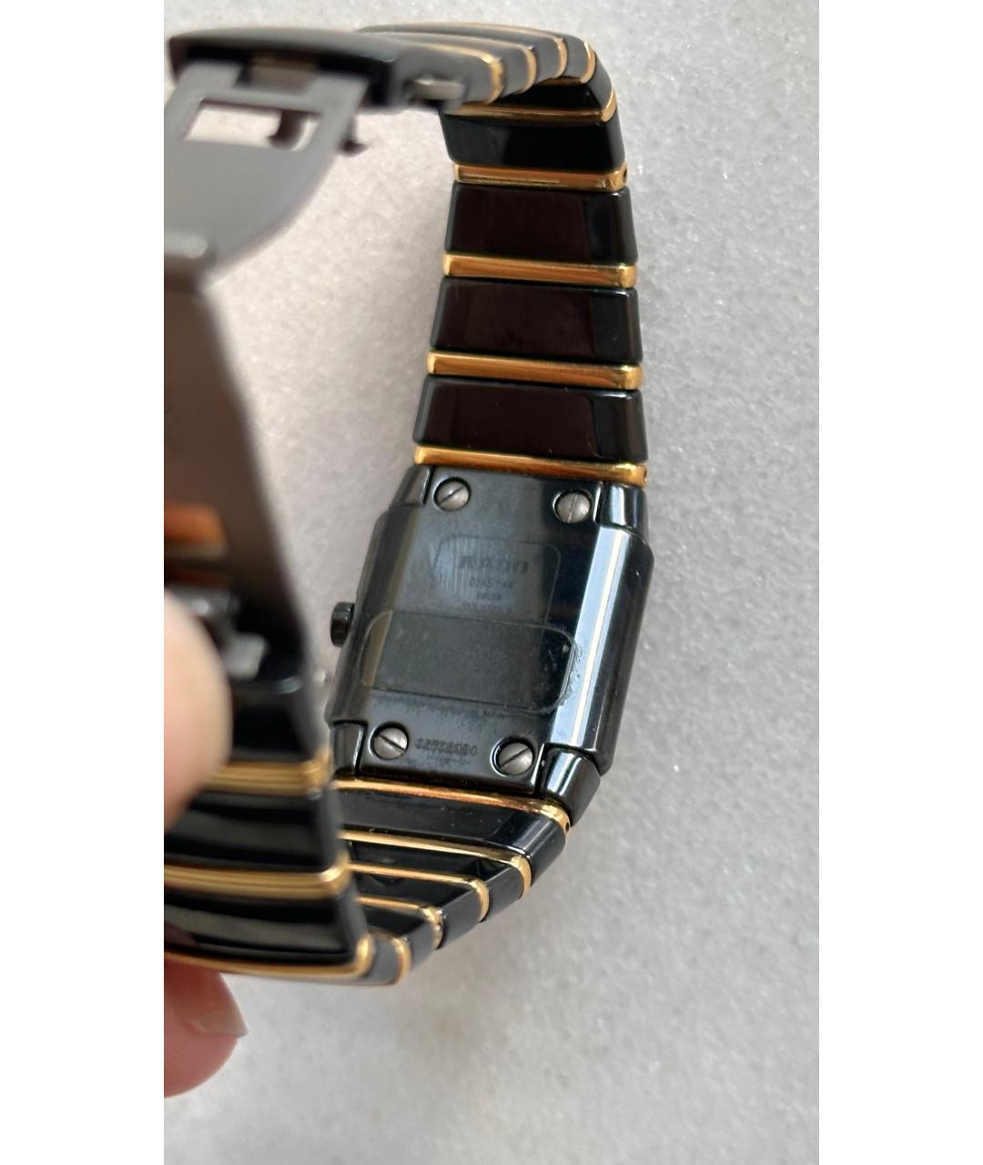 RADO Черные часы из желтого золота, фото 2