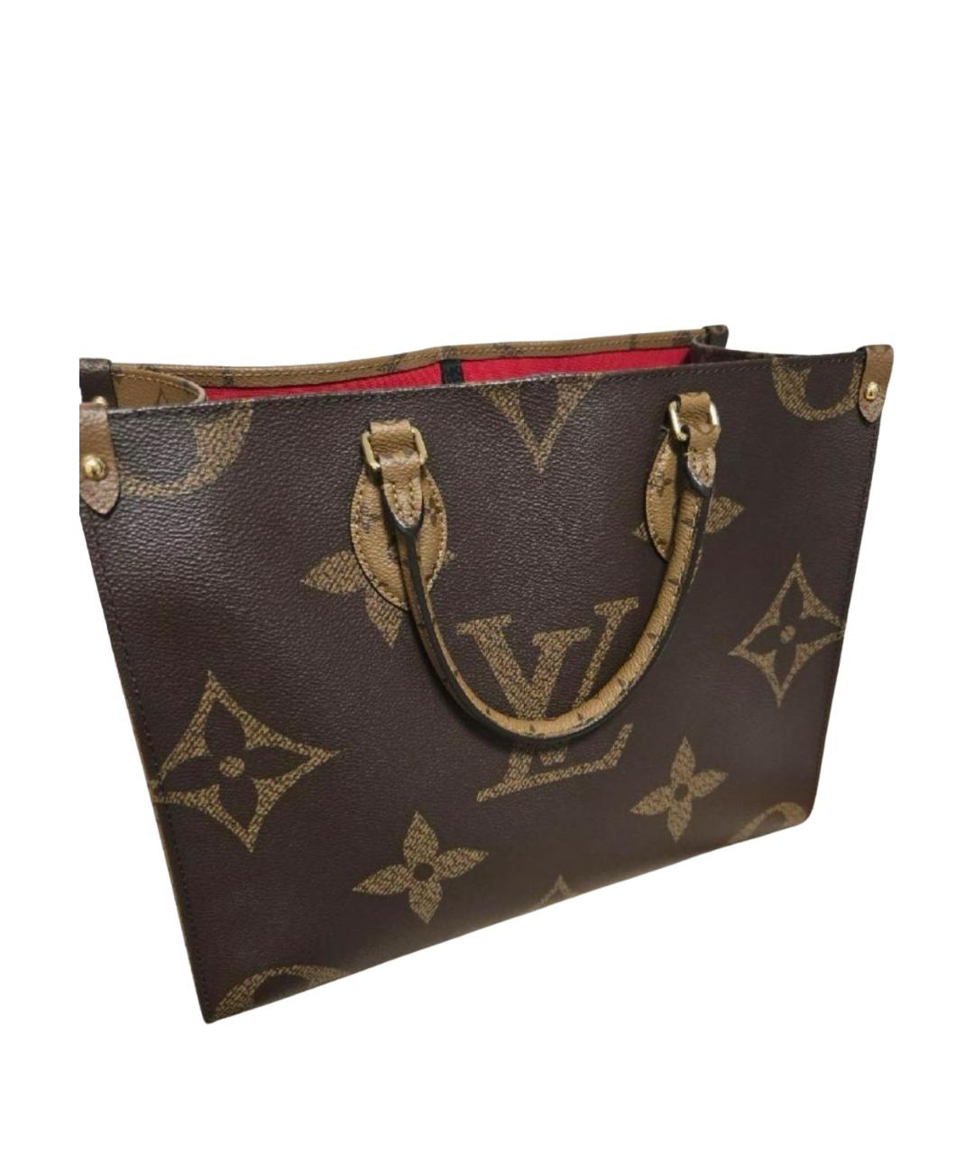 LOUIS VUITTON Коричневая сумка тоут из канвы, фото 1