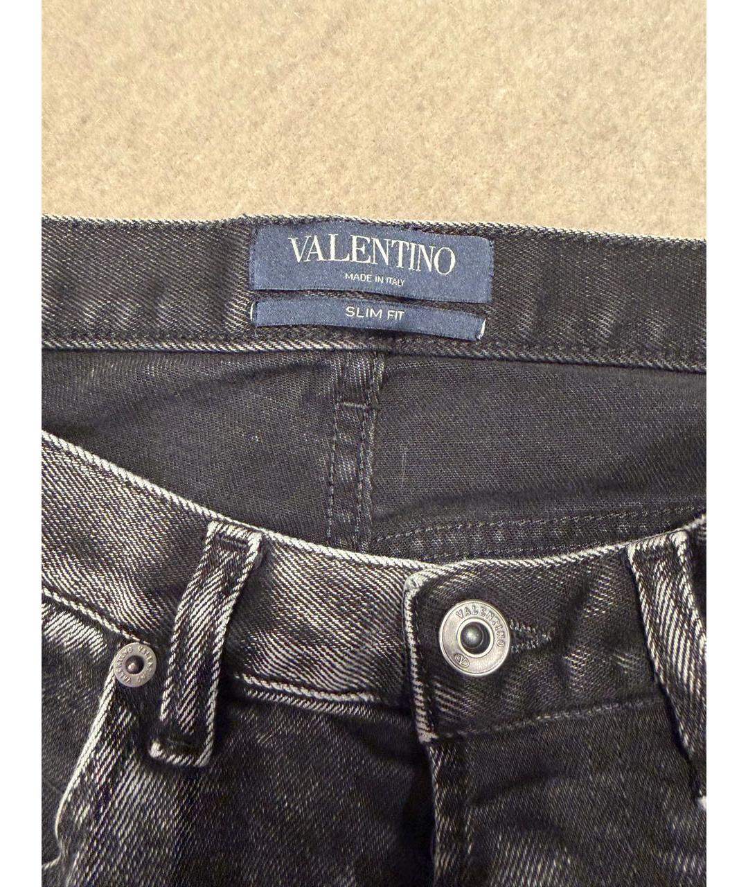 VALENTINO Черные хлопко-эластановые джинсы скинни, фото 4