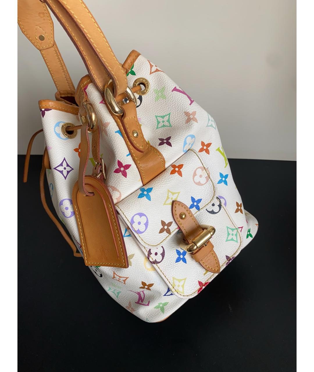 LOUIS VUITTON Белая кожаная сумка через плечо, фото 2