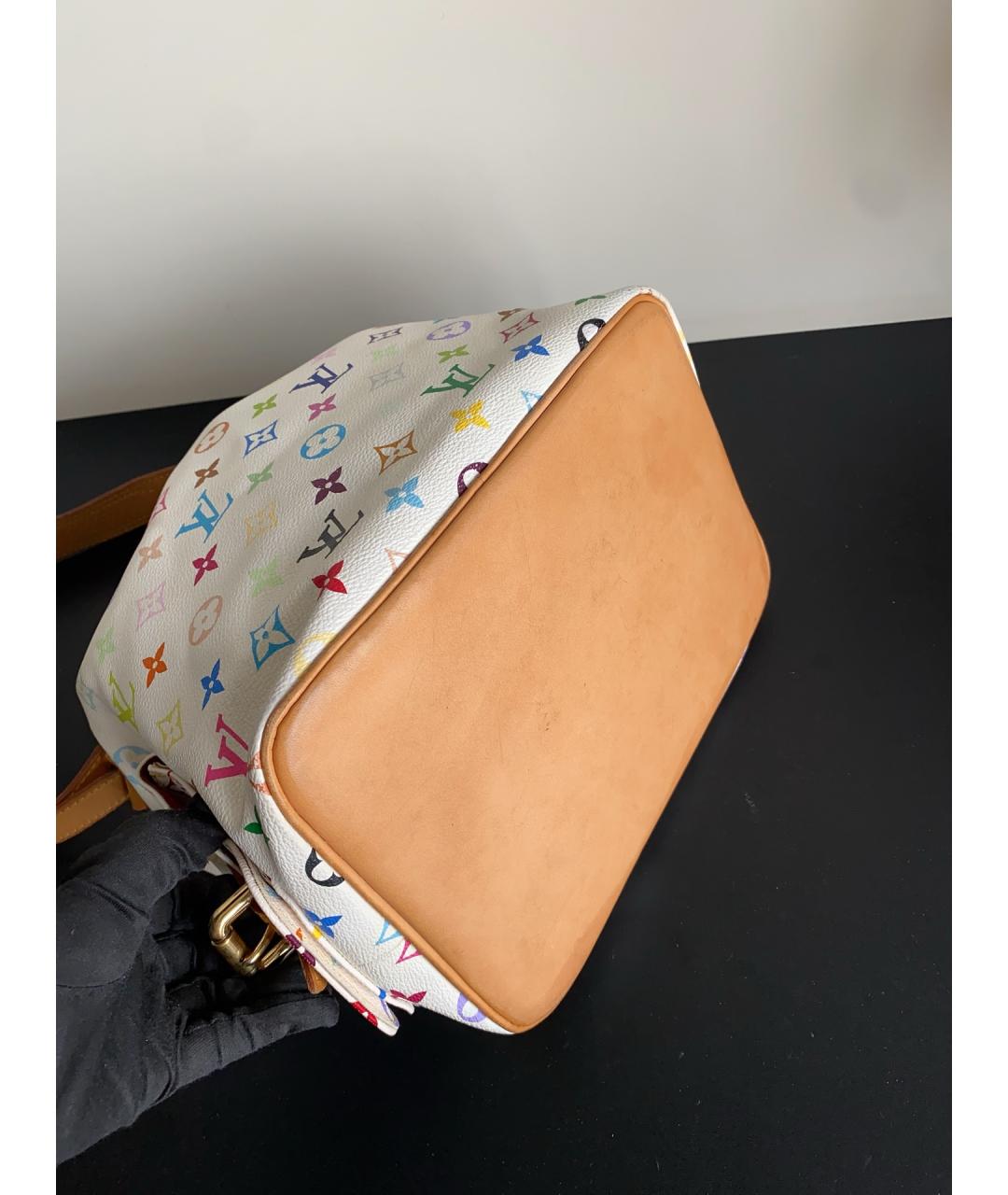 LOUIS VUITTON Белая кожаная сумка через плечо, фото 6