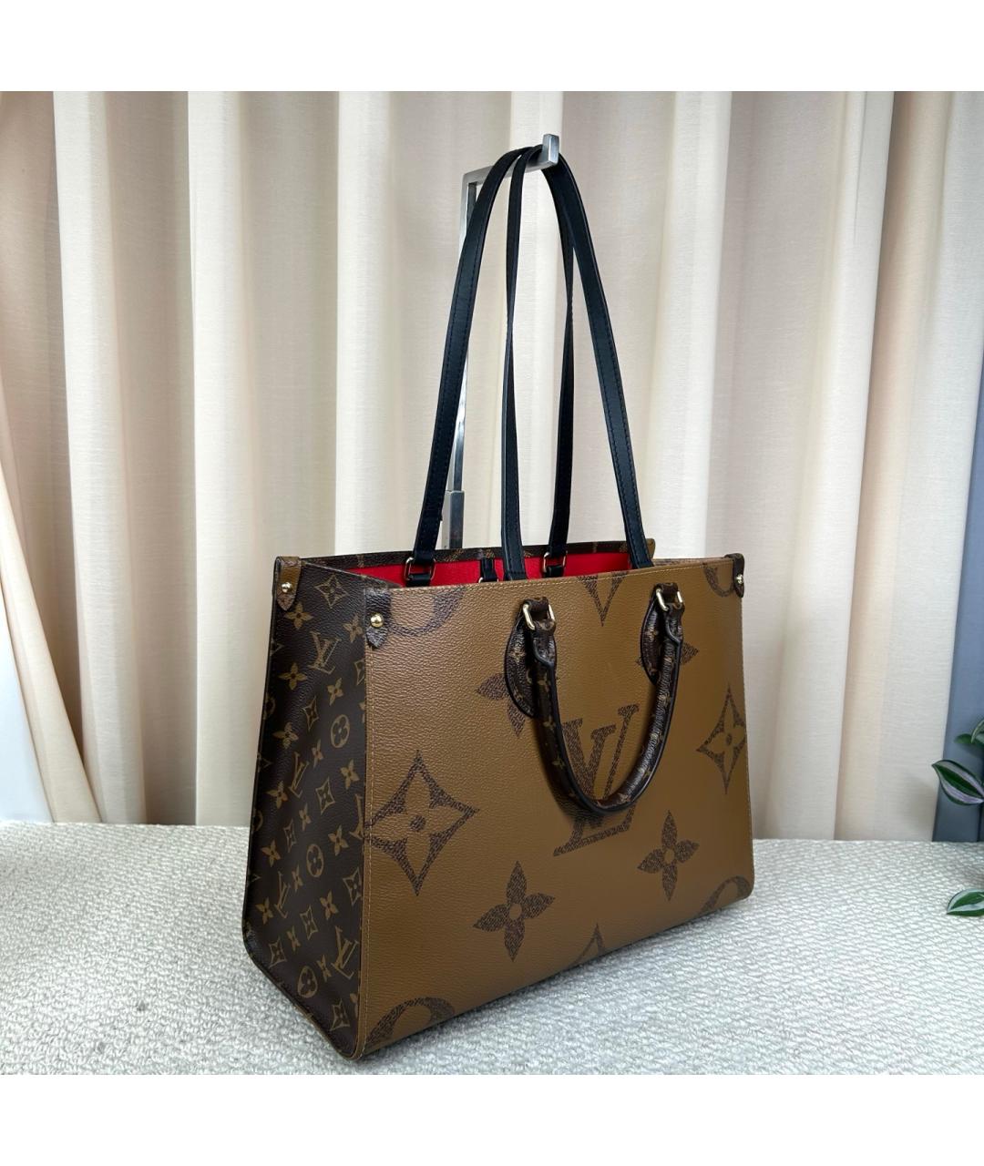 LOUIS VUITTON Коричневая сумка тоут из канвы, фото 2
