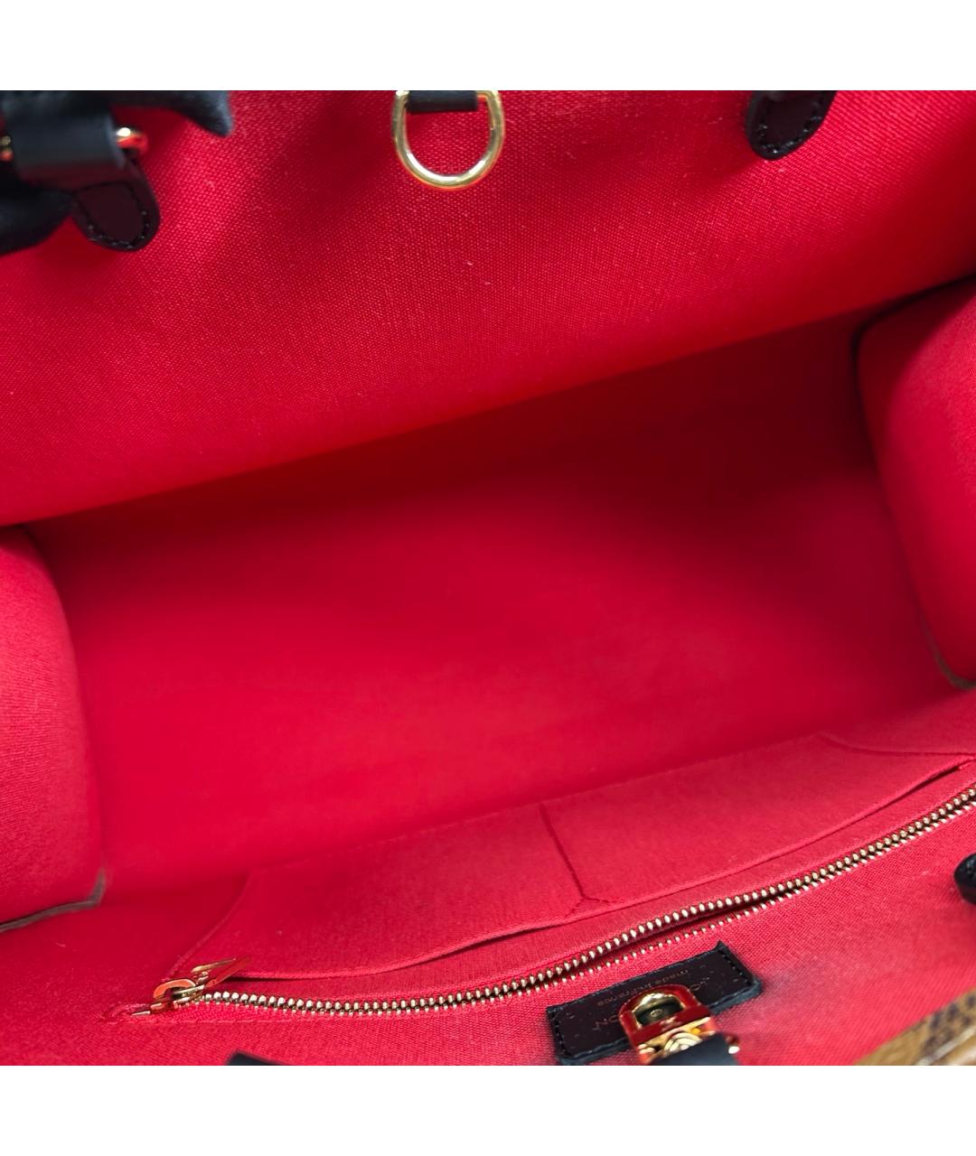 LOUIS VUITTON Коричневая сумка тоут из канвы, фото 4