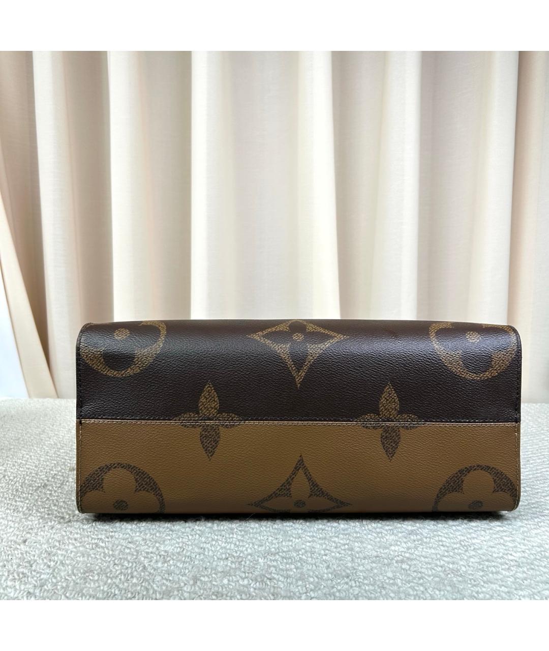 LOUIS VUITTON Коричневая сумка тоут из канвы, фото 6