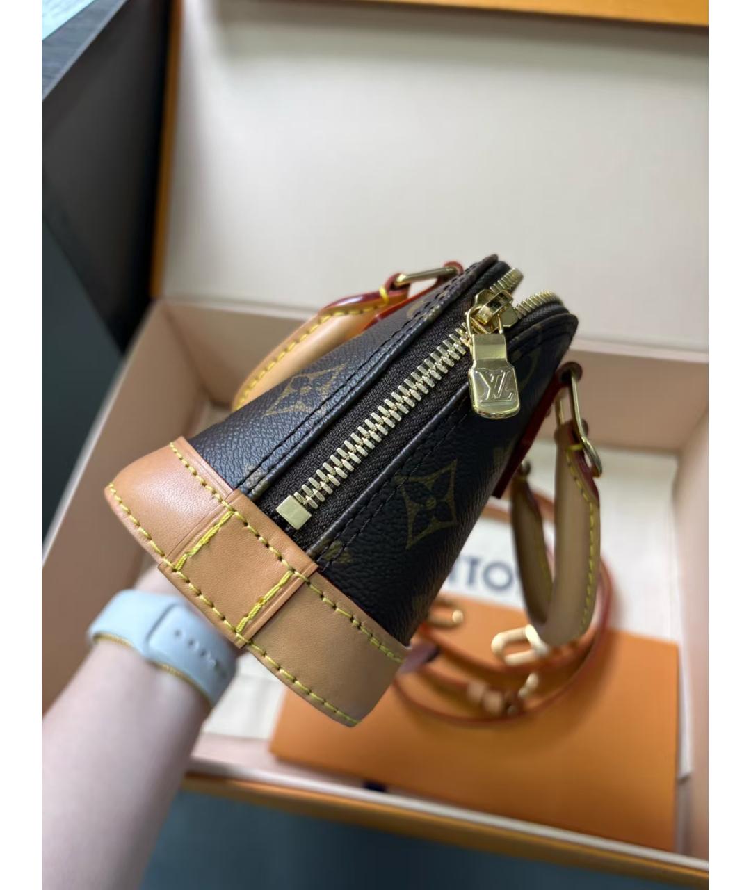 LOUIS VUITTON Коричневая сумка через плечо из канвы, фото 2