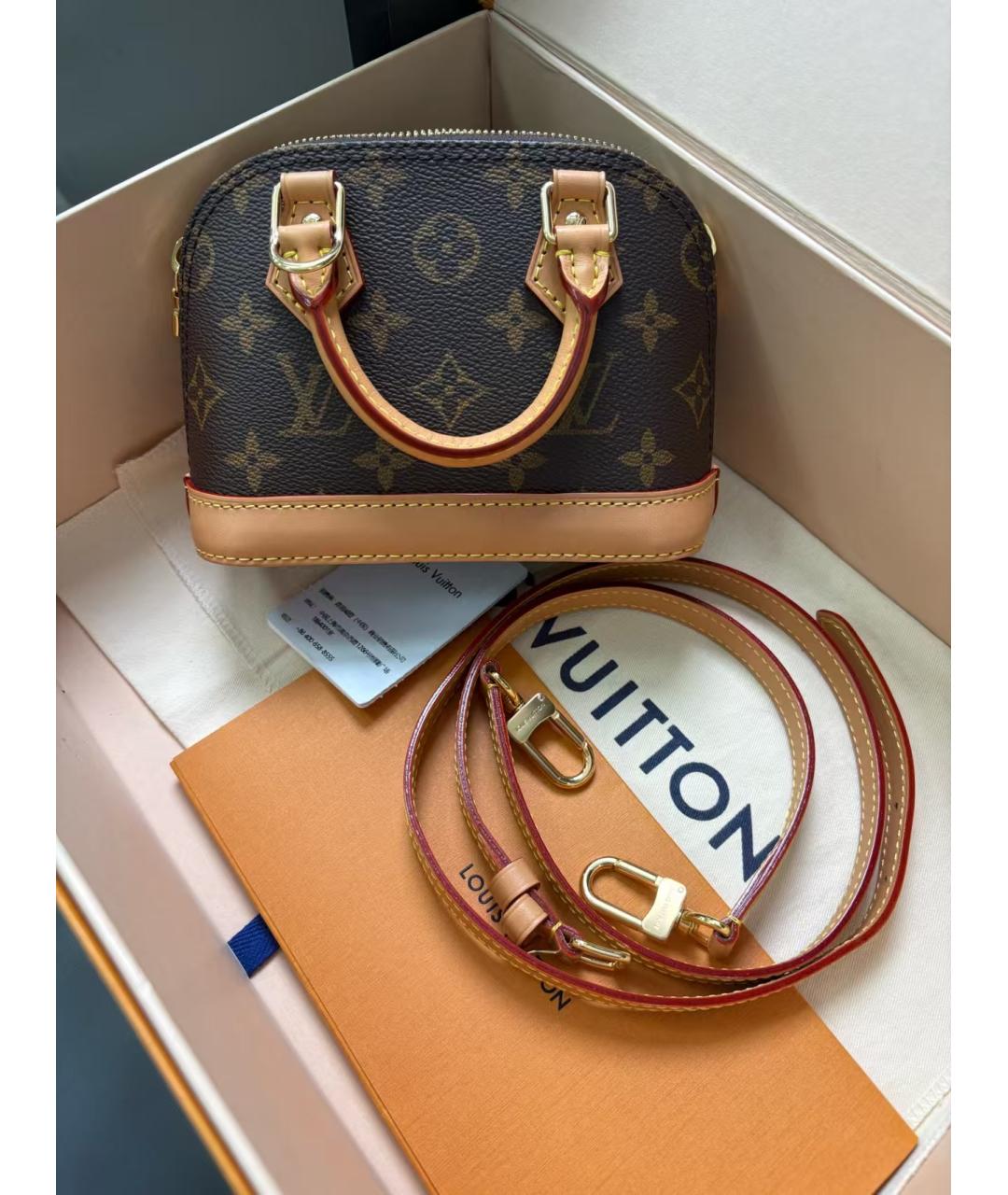 LOUIS VUITTON Коричневая сумка через плечо из канвы, фото 4