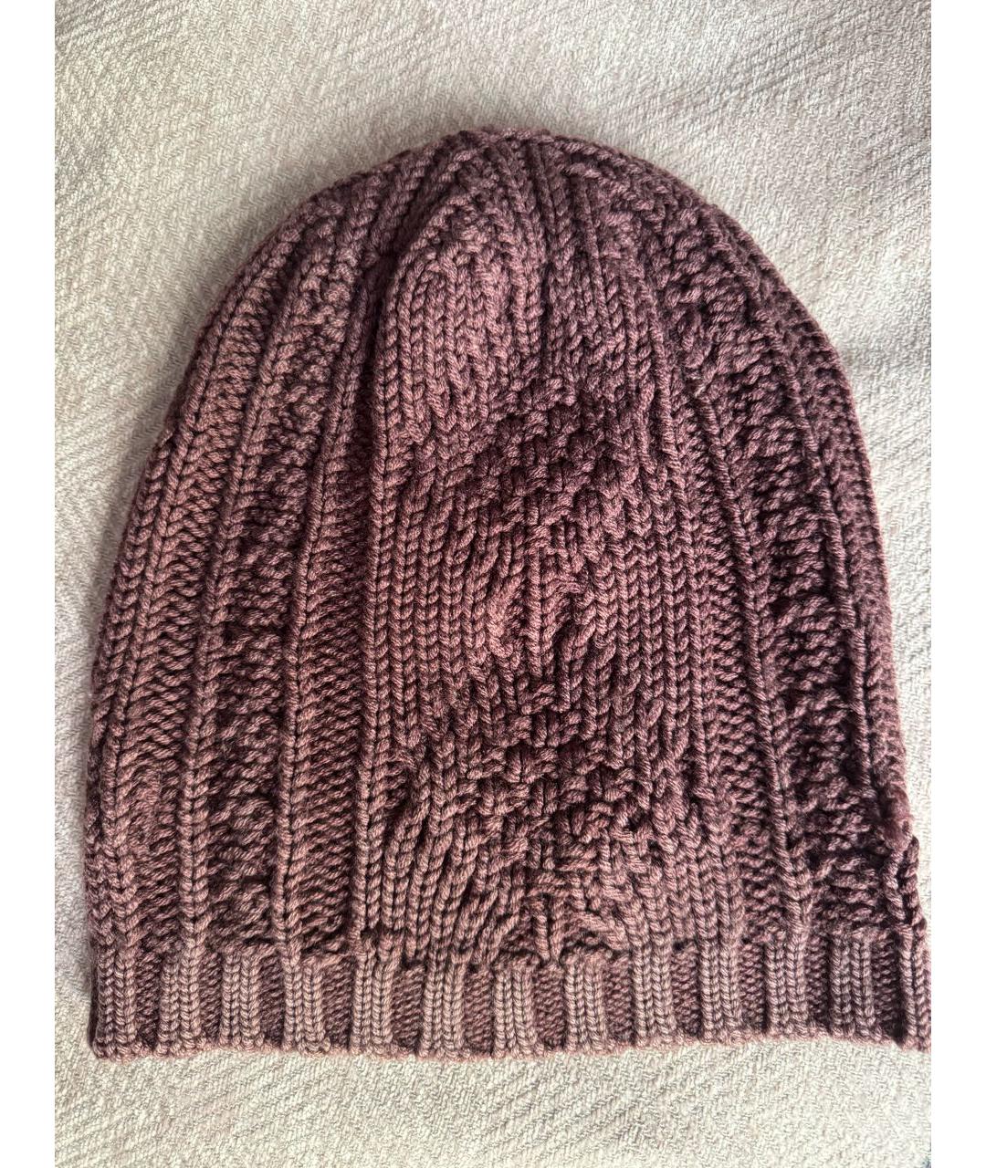 GUCCI Бордовая шерстяная шапка, фото 6