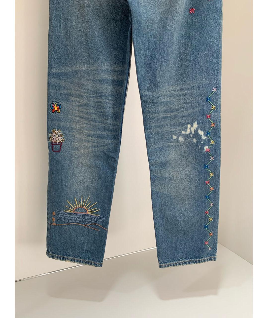 GUCCI Синие хлопковые джинсы клеш, фото 8