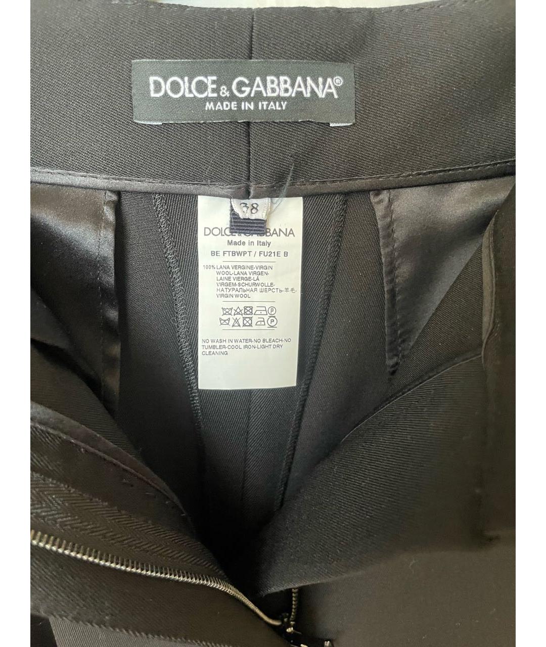 DOLCE&GABBANA Черные шерстяные шорты, фото 3