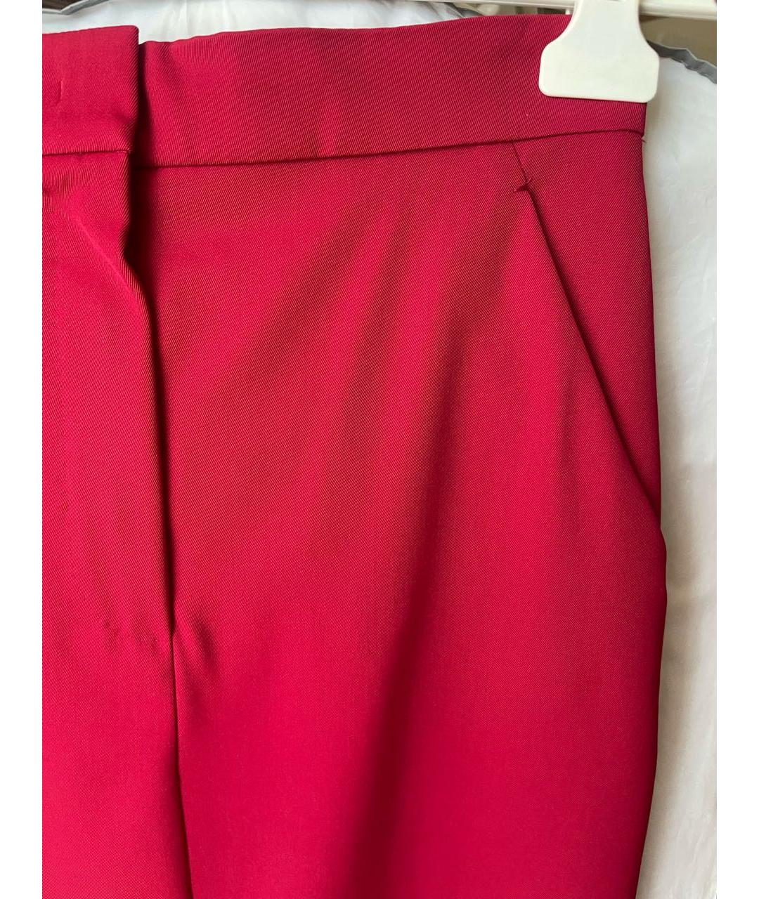 MAX MARA Бордовая шерстяная юбка миди, фото 5
