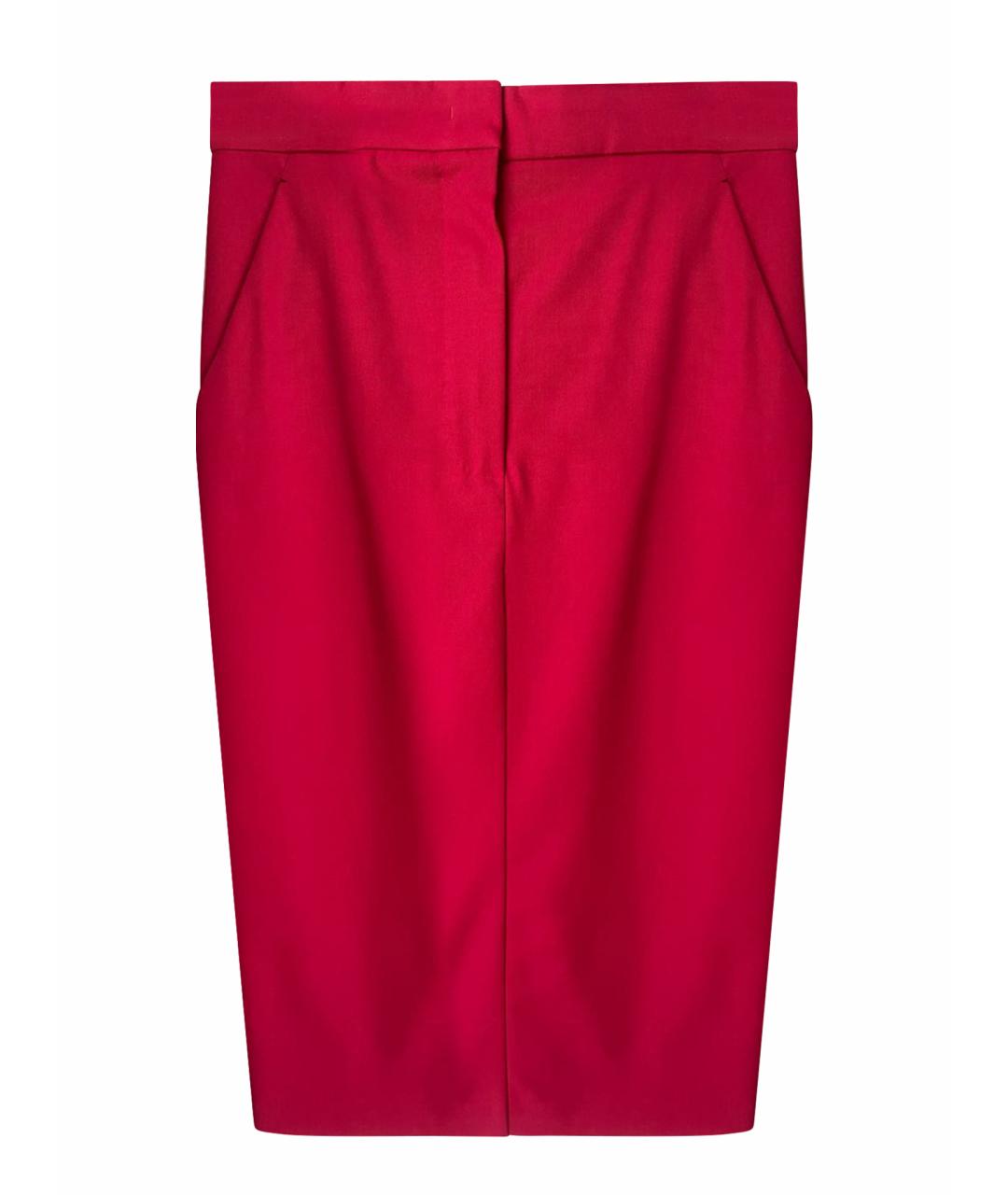 MAX MARA Бордовая шерстяная юбка миди, фото 1