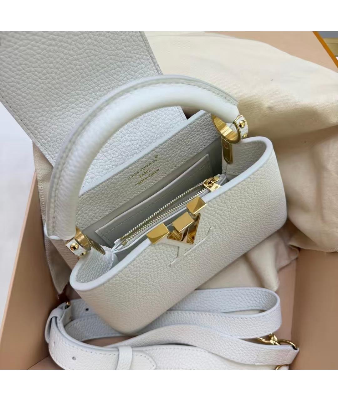 LOUIS VUITTON Белая сумка через плечо, фото 5