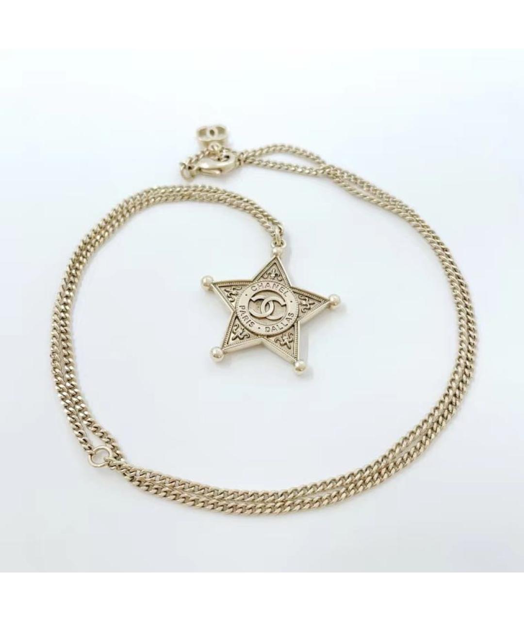 CHANEL Золотая металлическая подвеска, фото 2
