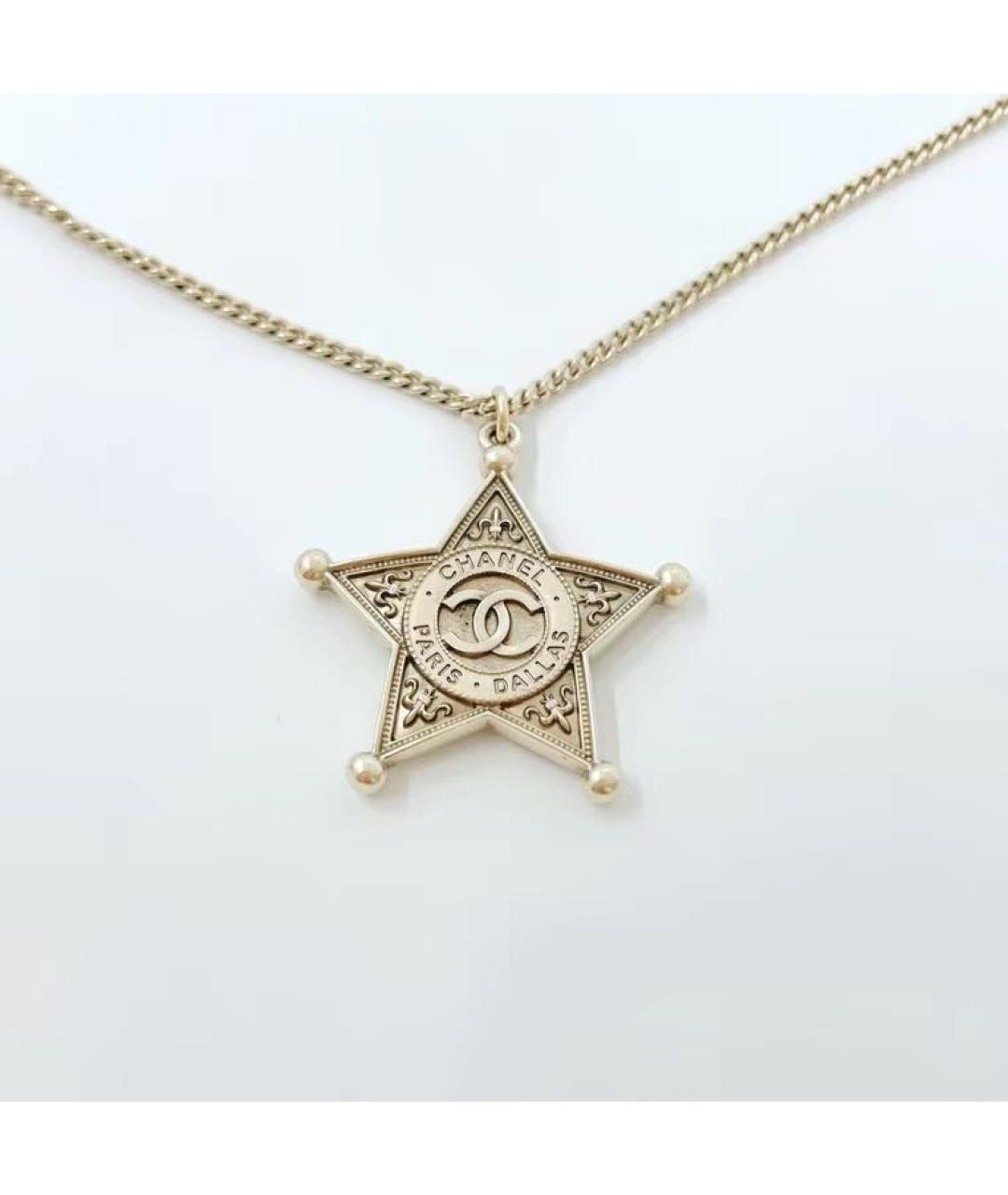 CHANEL Золотая металлическая подвеска, фото 5