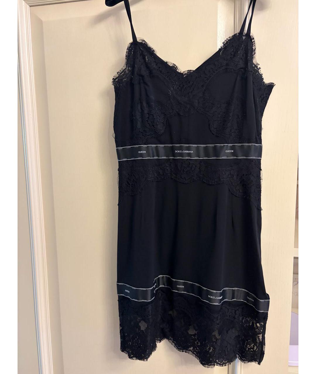 DOLCE&GABBANA Черное шелковое вечернее платье, фото 3