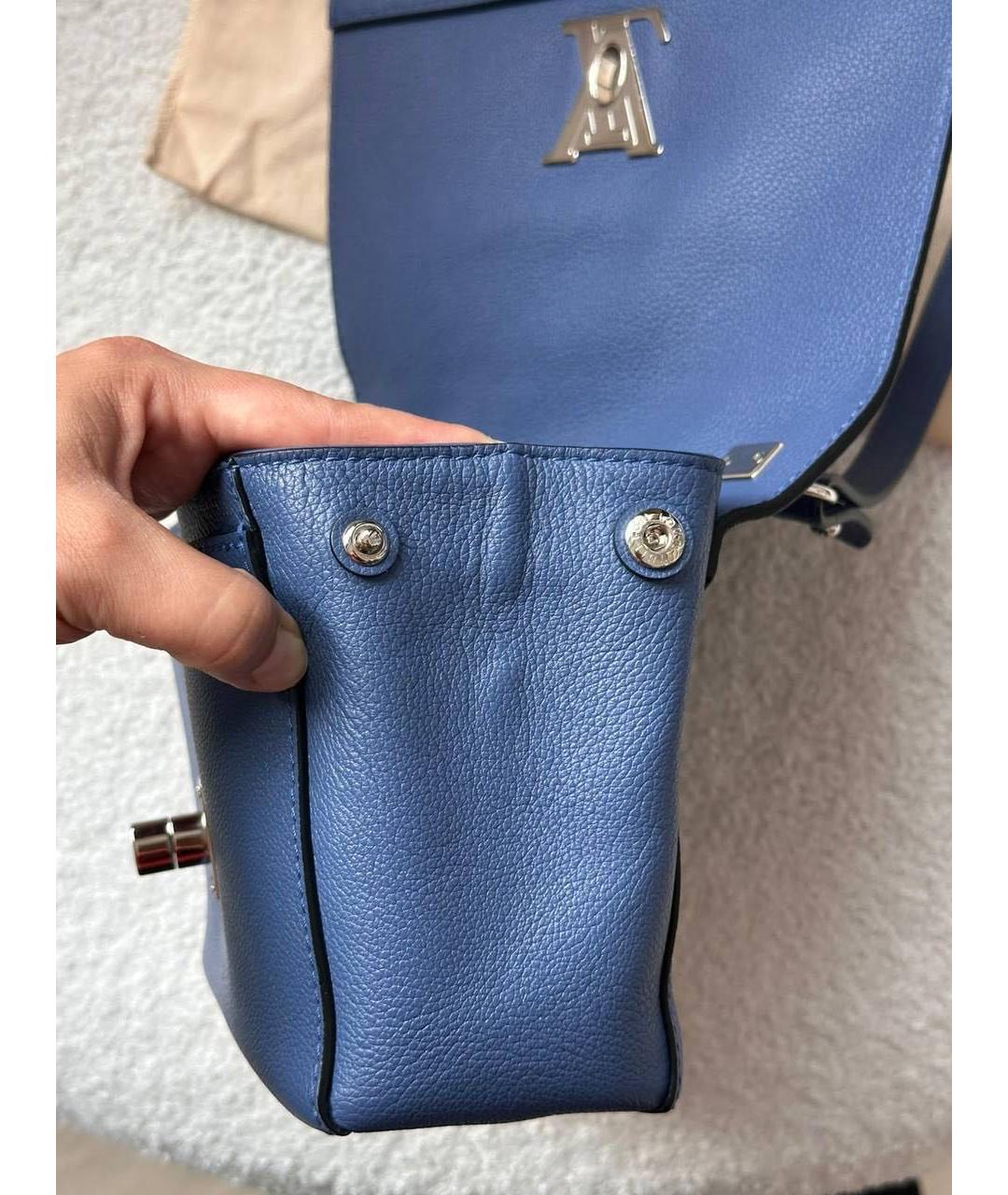 LOUIS VUITTON Синяя кожаная сумка через плечо, фото 4