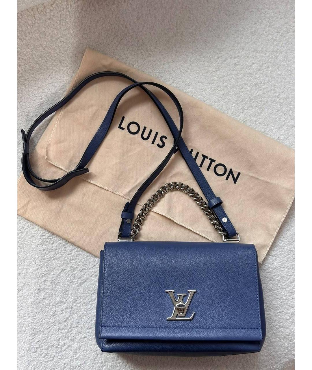 LOUIS VUITTON Синяя кожаная сумка через плечо, фото 5