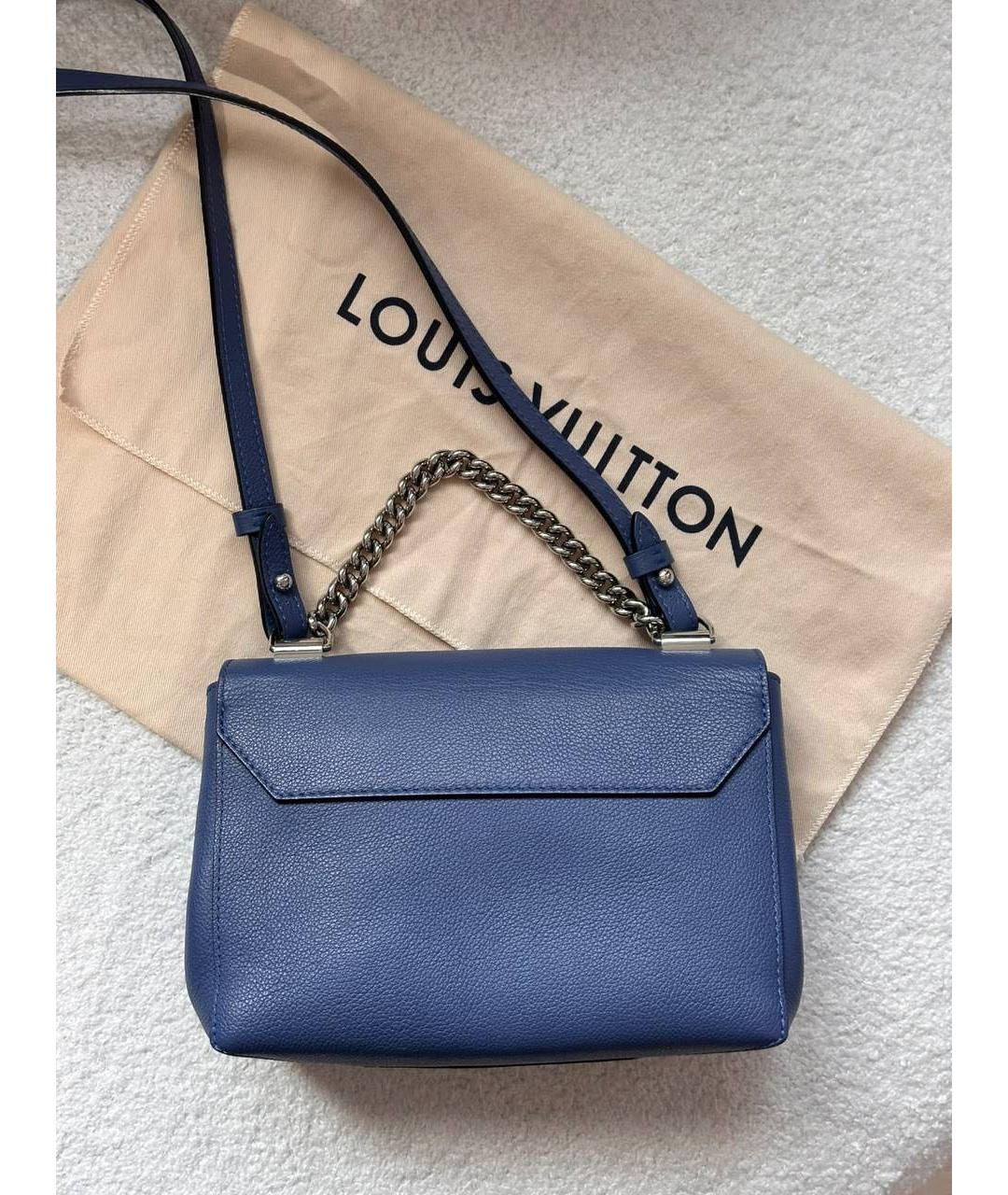 LOUIS VUITTON Синяя кожаная сумка через плечо, фото 2