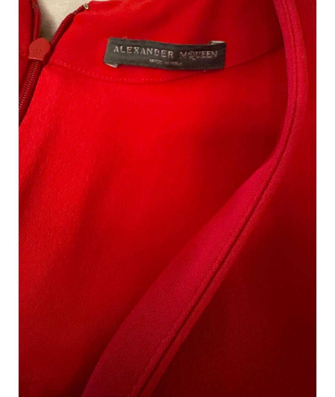 ALEXANDER MCQUEEN Красное коктейльное платье, фото 2