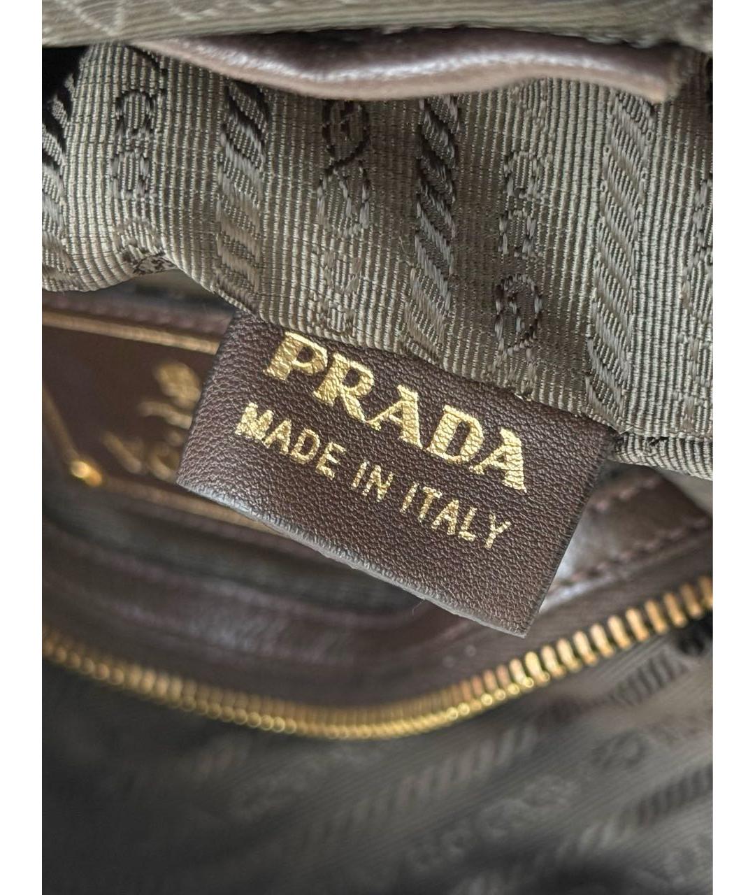 PRADA Зеленая нейлоновая сумка через плечо, фото 8