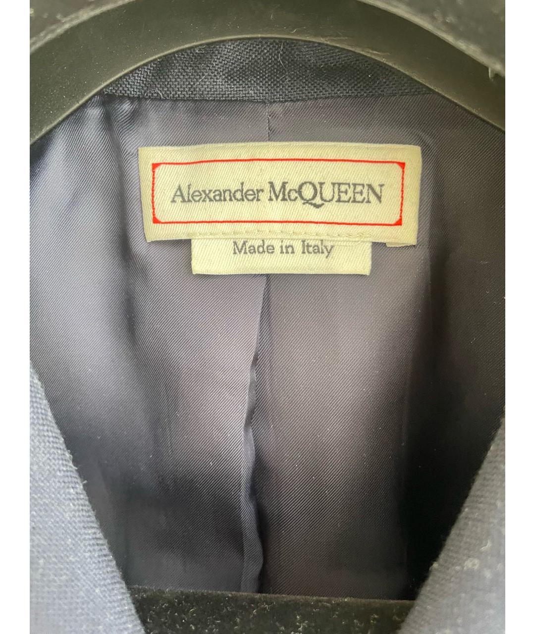 ALEXANDER MCQUEEN Темно-синий хлопковый костюм с брюками, фото 4