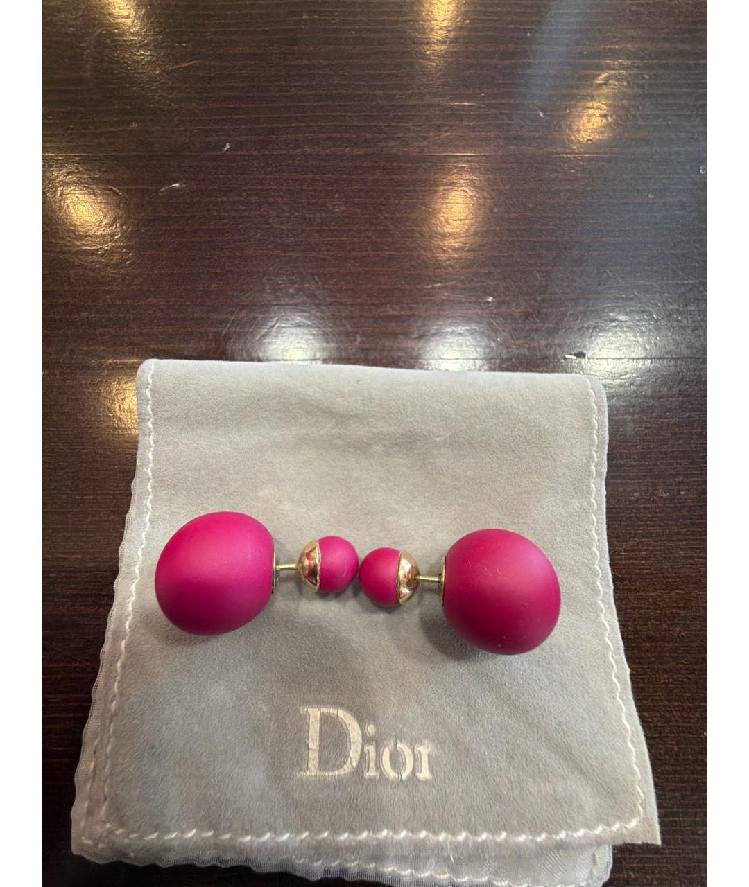 CHRISTIAN DIOR Фуксия серьги, фото 2