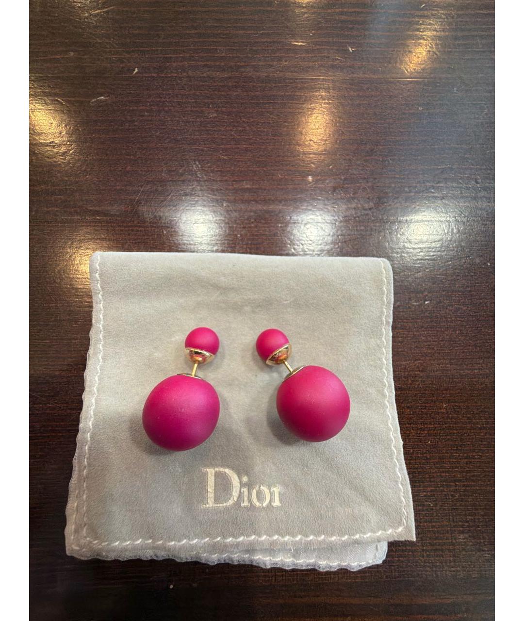CHRISTIAN DIOR Фуксия серьги, фото 5