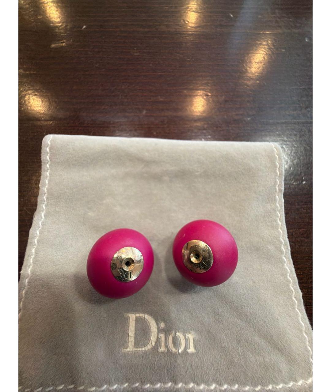CHRISTIAN DIOR Фуксия серьги, фото 3