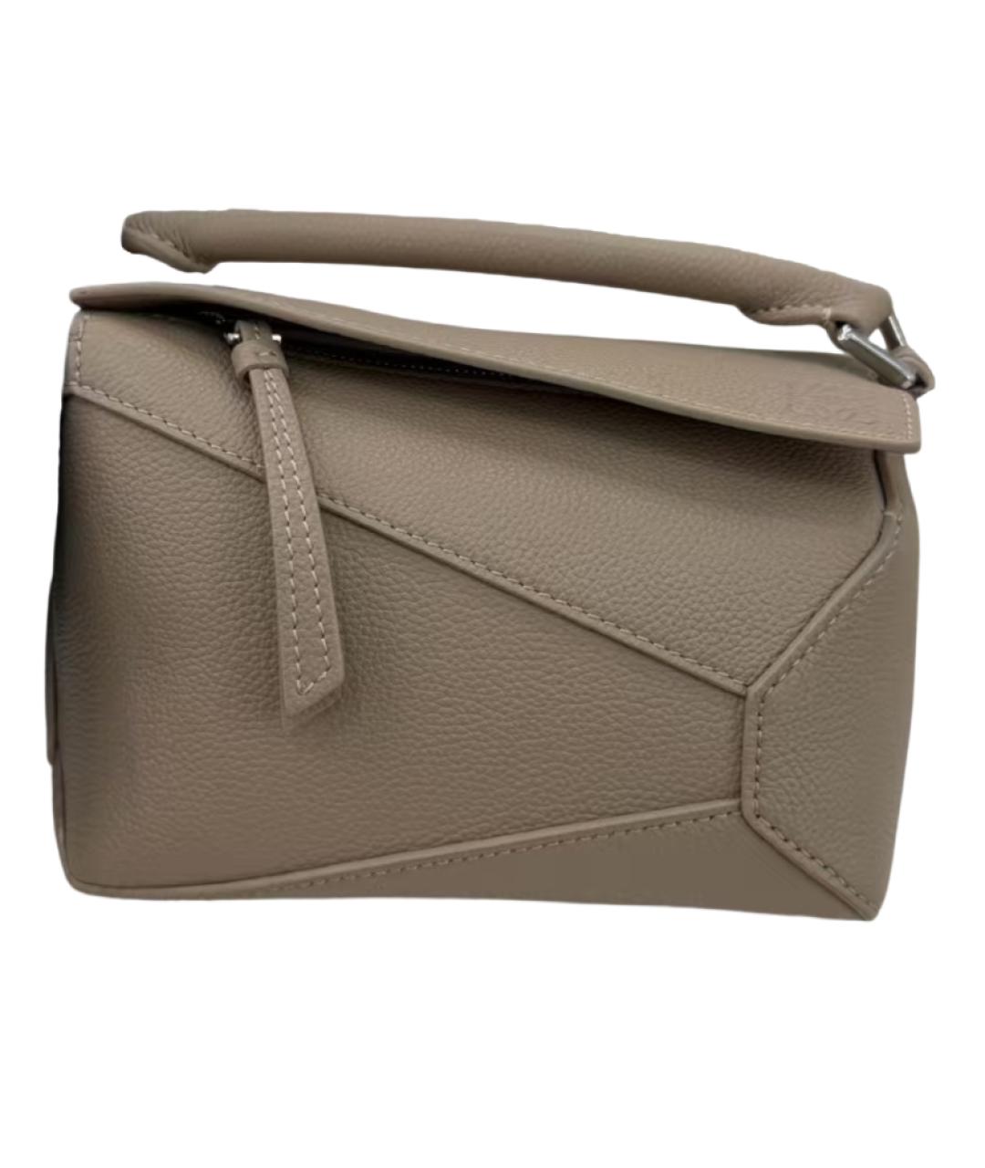 LOEWE Бежевая кожаная сумка через плечо, фото 1