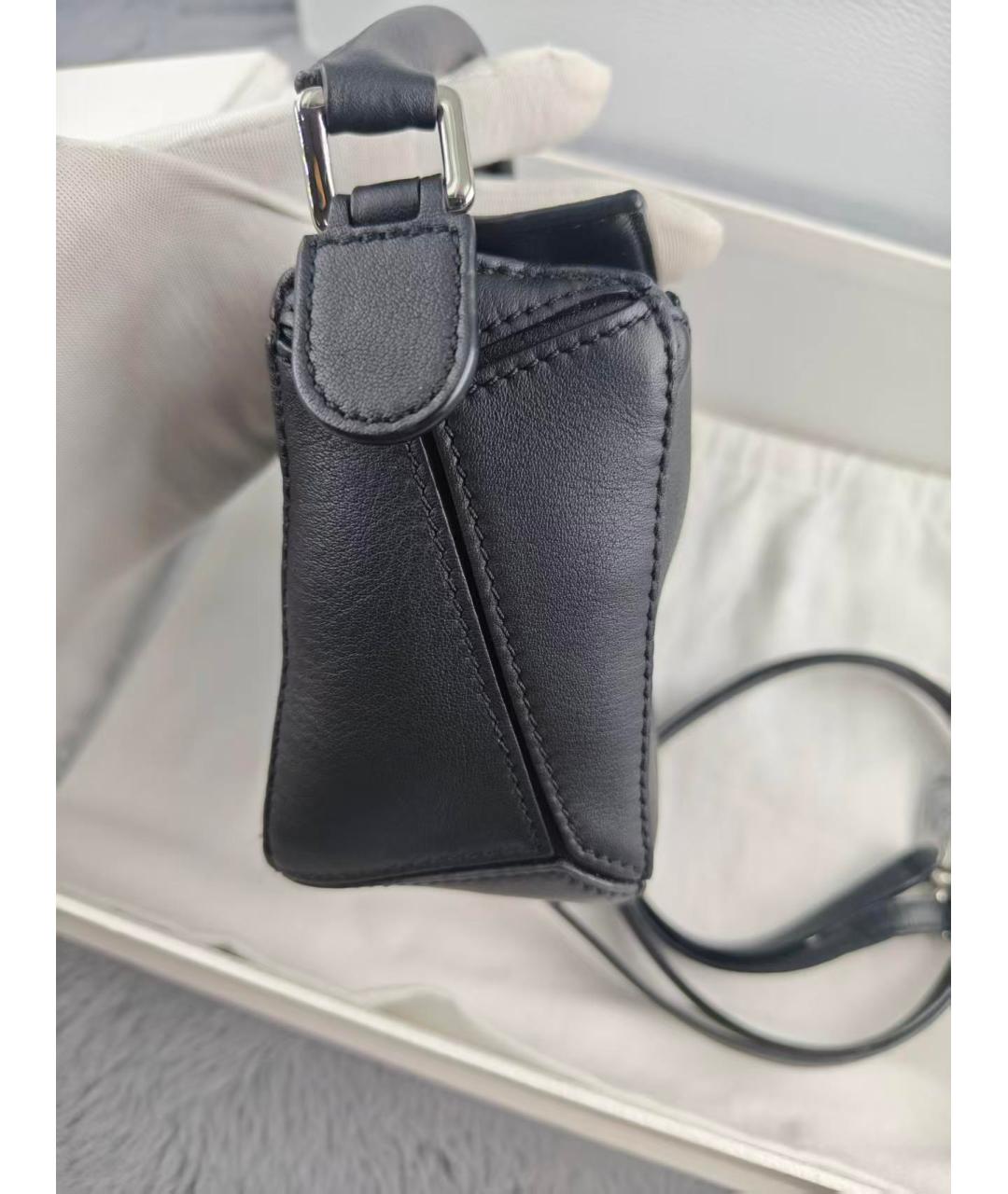 LOEWE Черная кожаная сумка через плечо, фото 4