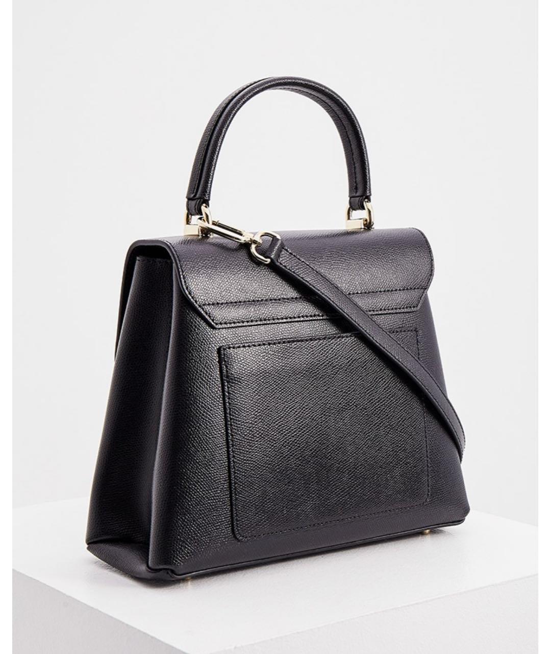 FURLA Черная кожаная сумка с короткими ручками, фото 2