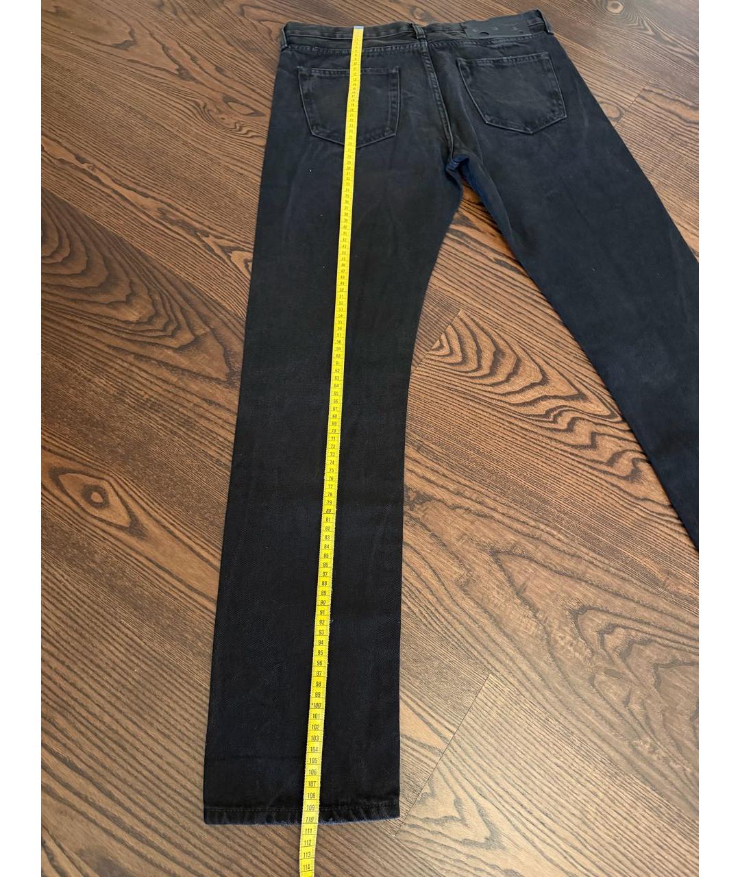 OFF-WHITE Черные хлопковые джинсы скинни, фото 3