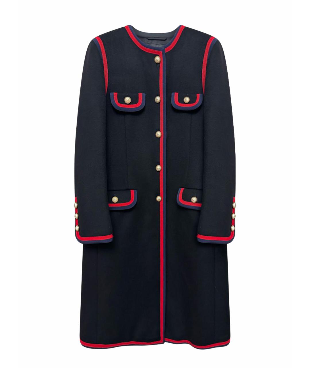 GUCCI Черное шерстяное пальто, фото 1