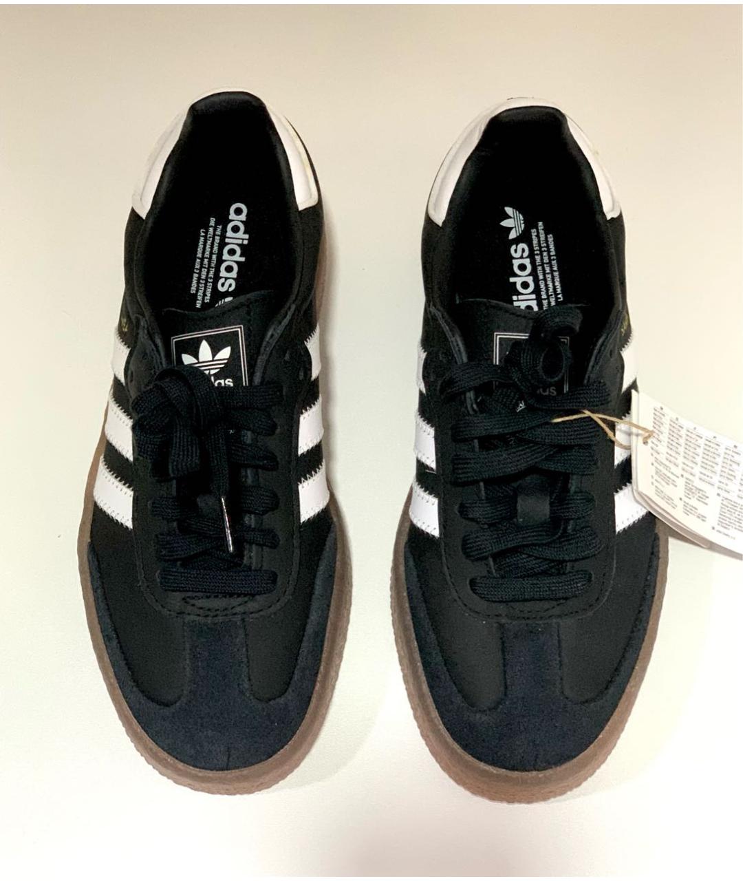 ADIDAS Черные замшевые кроссовки, фото 3